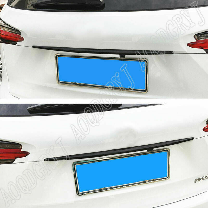 Carbon fiber trunk rear spoiler middle trim strip for lexus nx200t/300h 2014-17