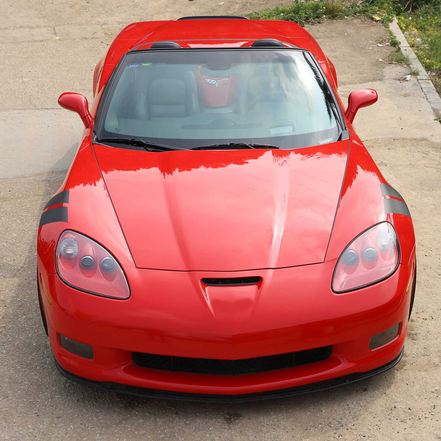 Red interior center console dashboard trim available on for Corvette C7 2014 - 2019 Q