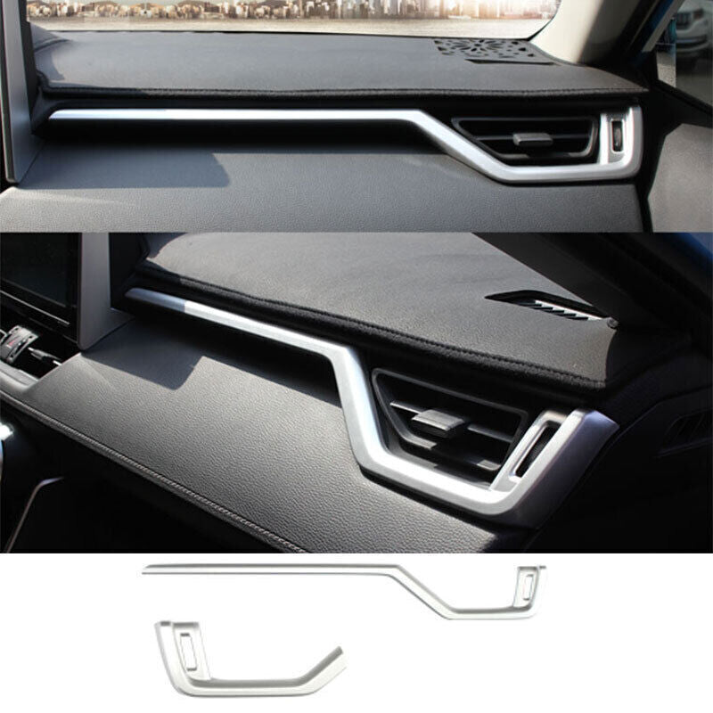 For RAV4 19-24 Silver L&R Dashboard AC Air Outlet Vent Cover Strip Trim B n
