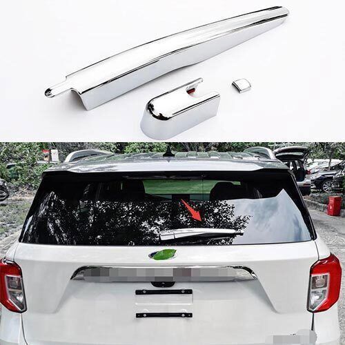3X ABS Chrome Style Tail Rear Window Wipers for Ford Explorer 20-2024 Cover Trim