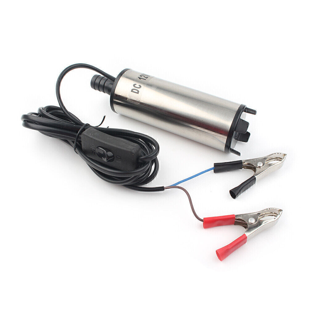 12V/24V Submersible Pump 51mm Diameter Water Oil Diesel Fuel Transfer Refueling Q