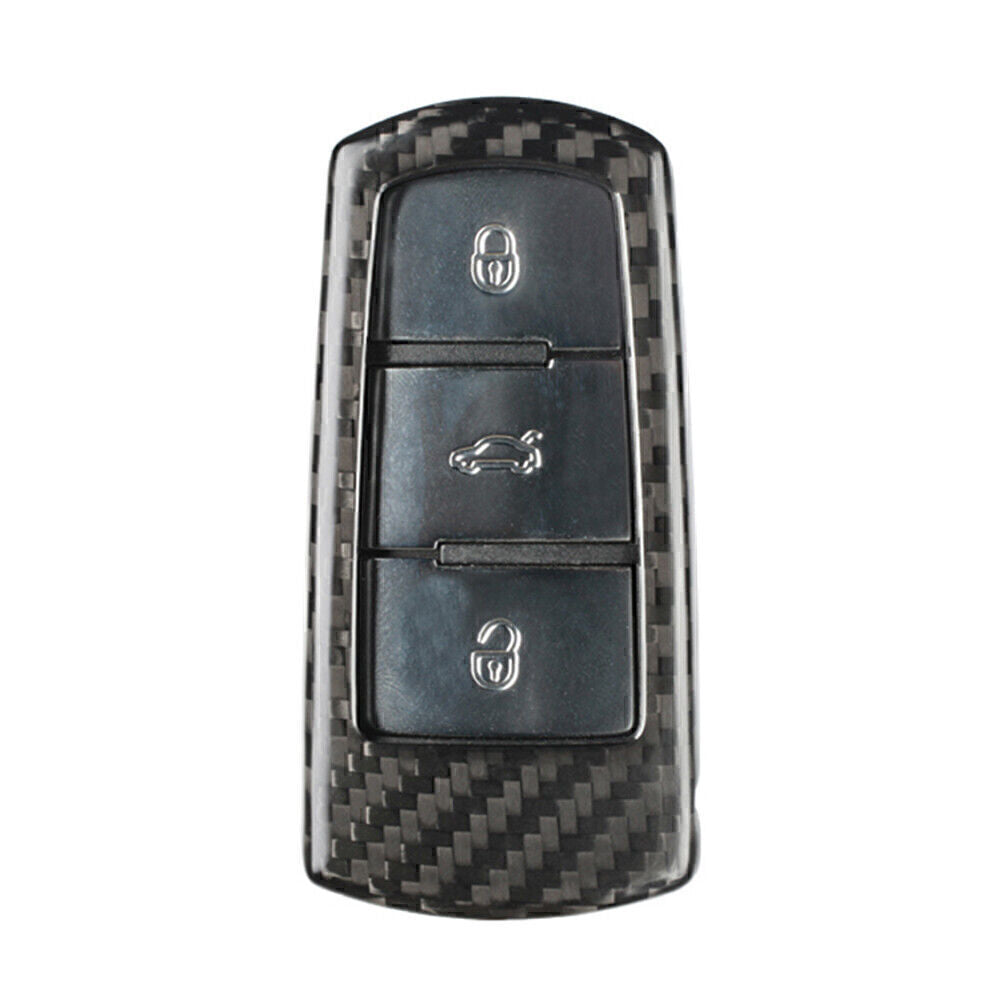 Carbon Fiber Black Keyless Fob for Smart Key Case Cover for 2009-12 for VW CC for Passat B6 Q