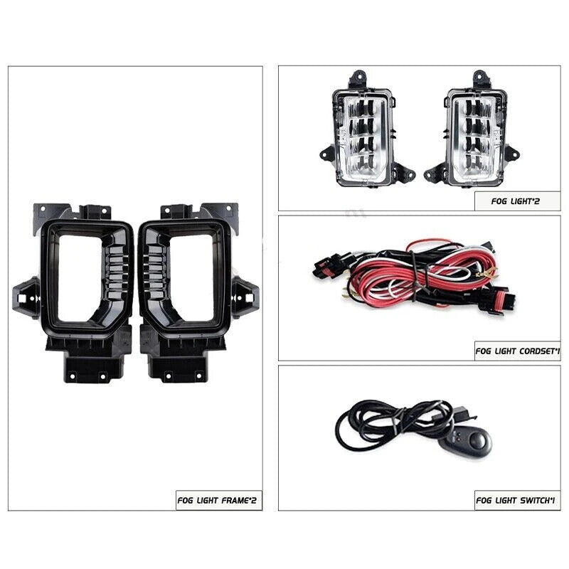 LED Fog Light Signal Wiring Switch Kit for GMC for Sierra 2500HD 3500HD 2019-2022