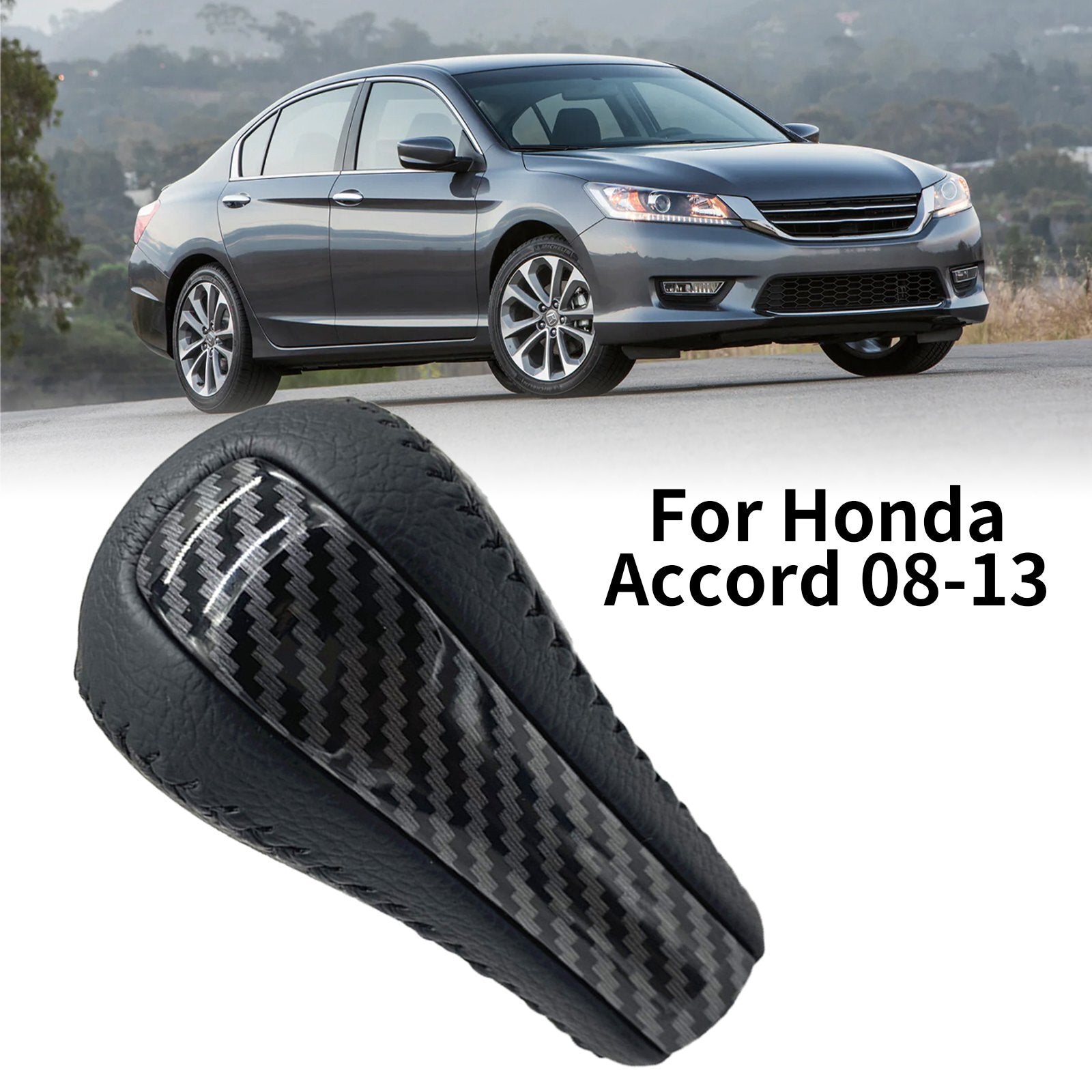 Carbon fiber leather automatic shifter for 2008-2013 MK8 for Honda Accord. Q