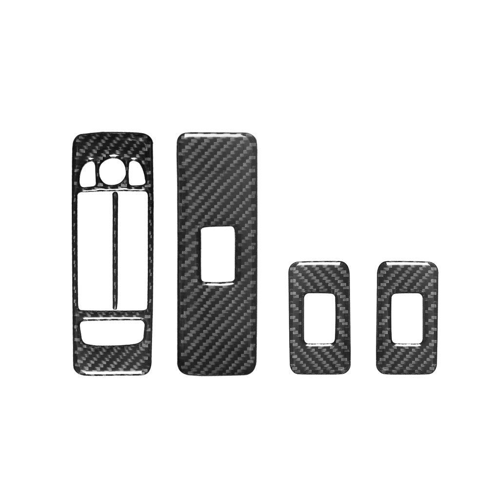 2x Red Carbon Fiber Dim Light Control Cover Trim for Subaru Forester 2009-2013 v