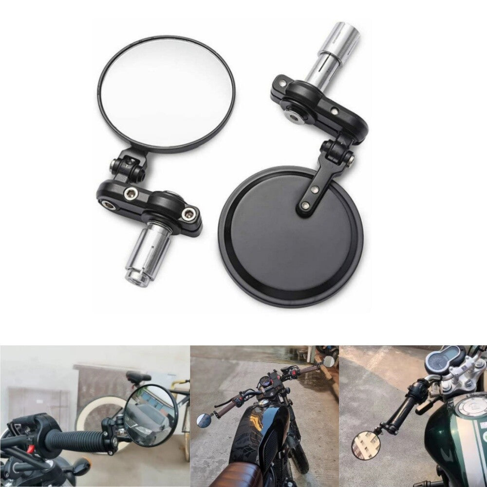 Motorcycle 7/8 Rear View Side Mirrors Adjustable Handlebar Universal for Yamaha