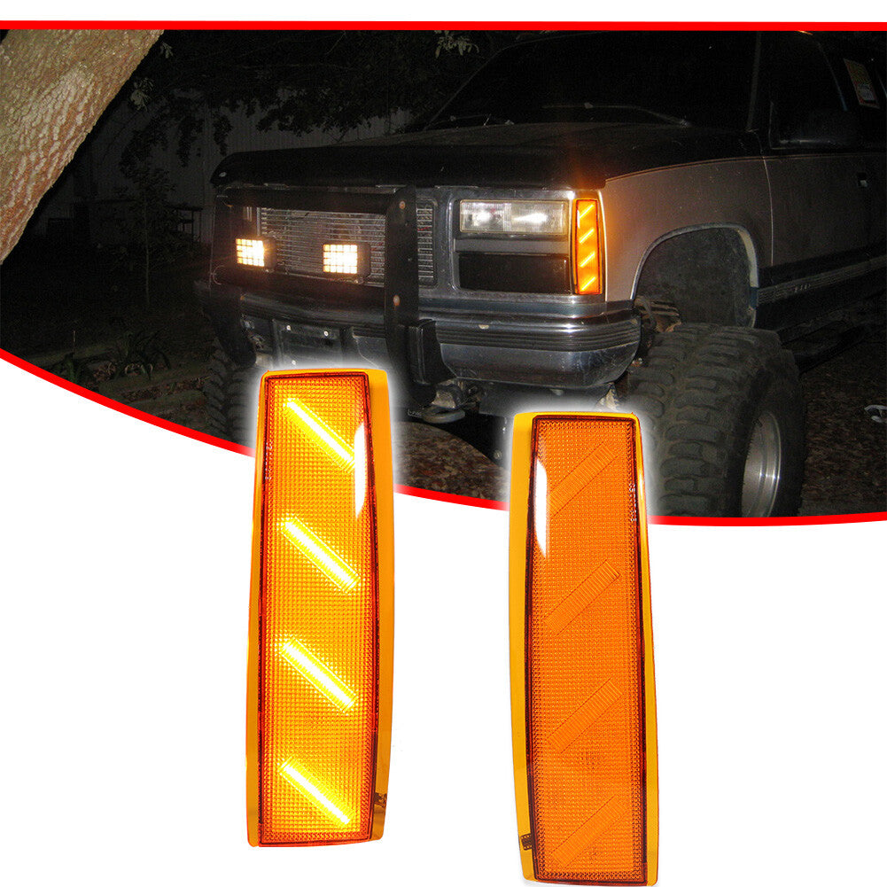 Suitable for 1992-93 Jim West for Yukon suburban yellow amber LED front corner side marker light- v