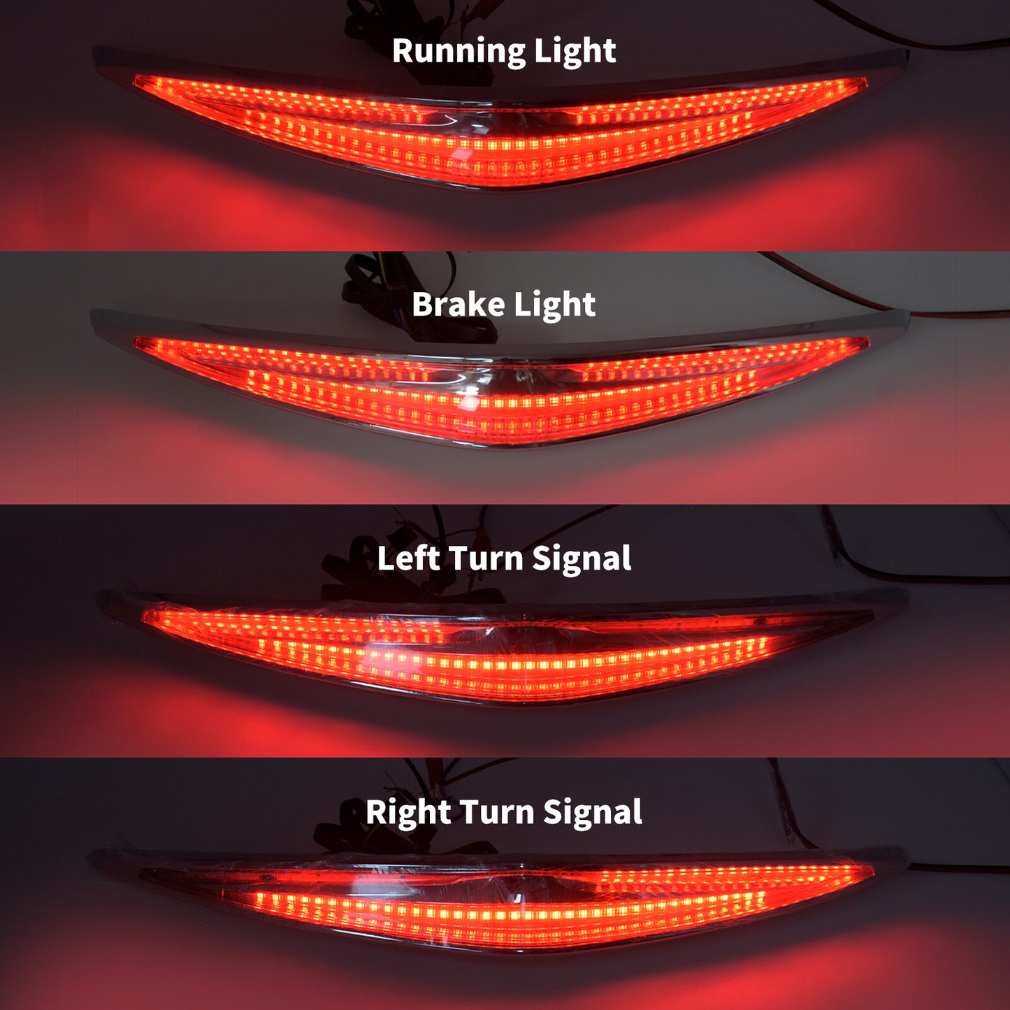Trunk Luggage Rack LED Running Brake Turn Signal Light Fit for Honda GL1800 2018 Q