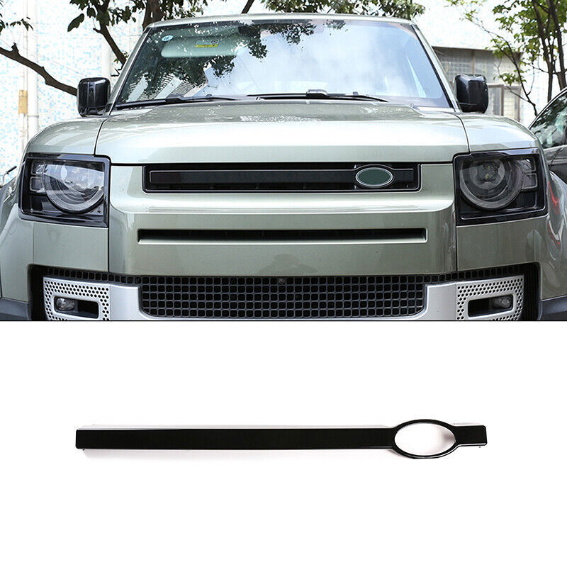 Gloss Black ABS Front Grill Moulding Trim Rod for Land Rover for Defender 2020-2023
