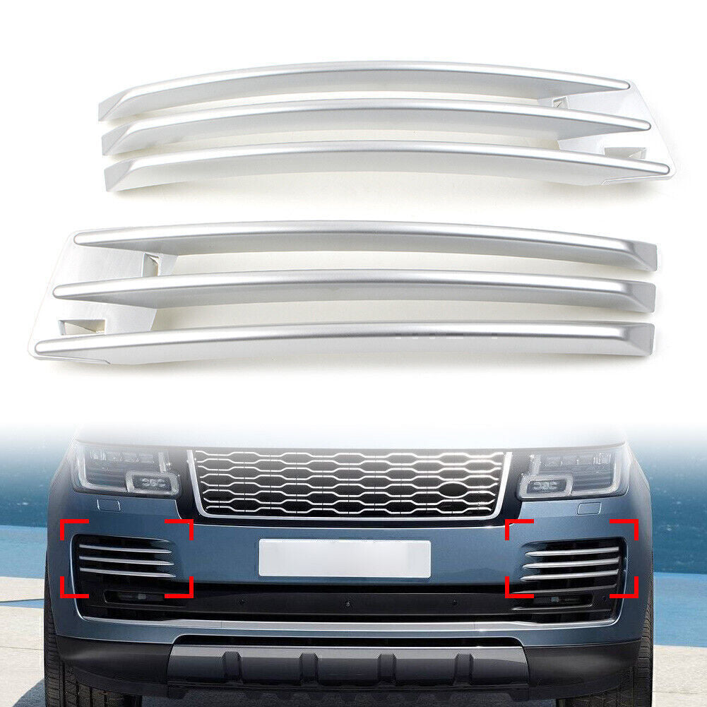 Front Fog Bumper Grille Air Vent Cover Trim for Land Rover Ranger for Rover 2018-21