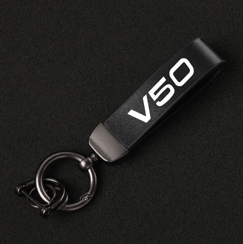Suitable for Volvo XC60 car keychain automatic keychain suede accessories gift orange- v
