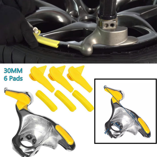 30mm Tire Changer Machine Stainless Steel Mount Demount Duck Head Tool w/ 6 Pads