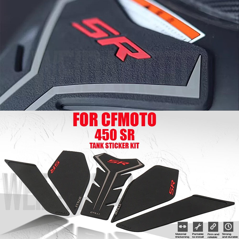 For CFMOTO 450SR 2022-2023 Motorcycle Fuel Tank Pad Anti-slip Tank Sticker Pad
