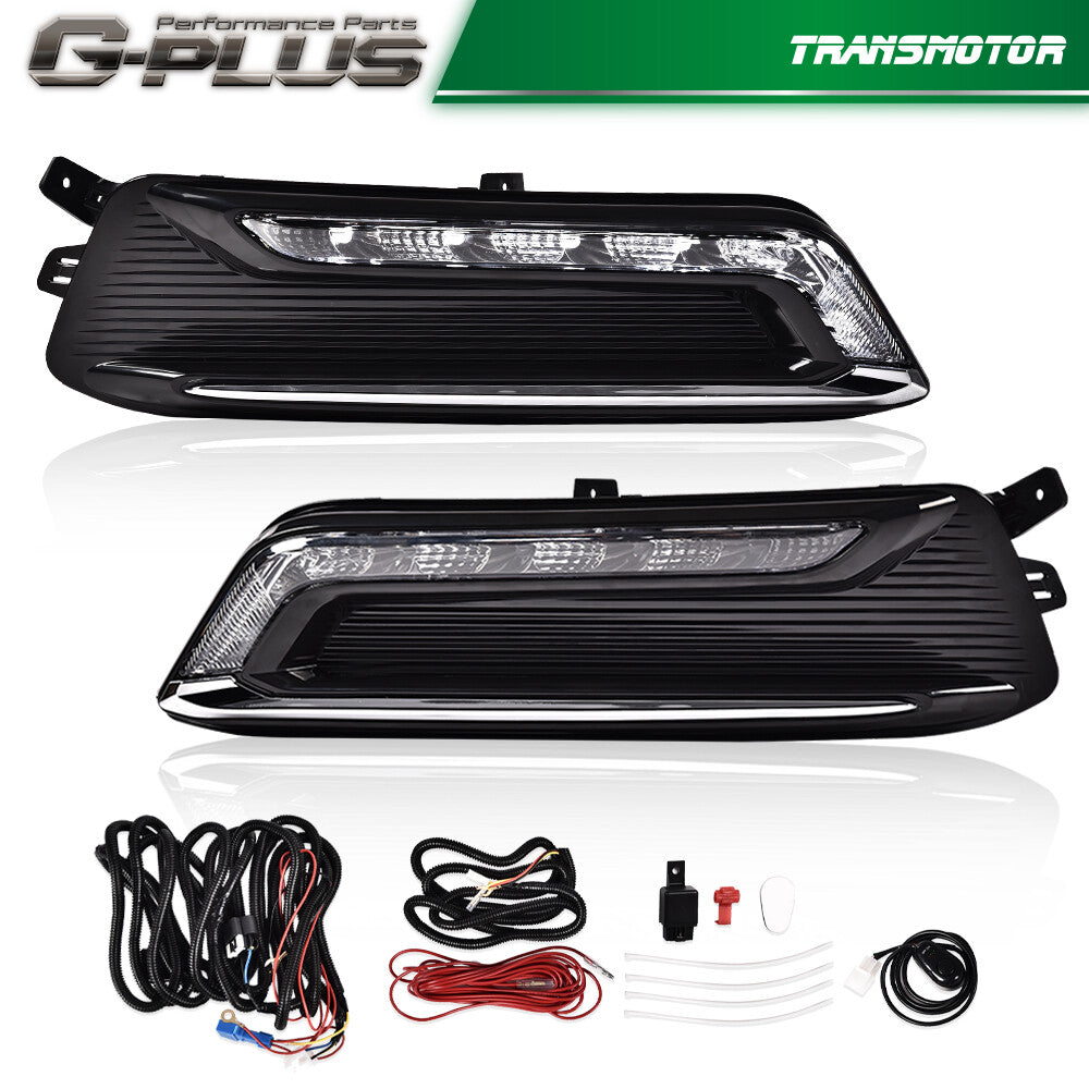 2014 - 2020 Impala Black Ming Ling LH+RH LED DRL Long Liang + Jade Liang + Bend + Bend - v