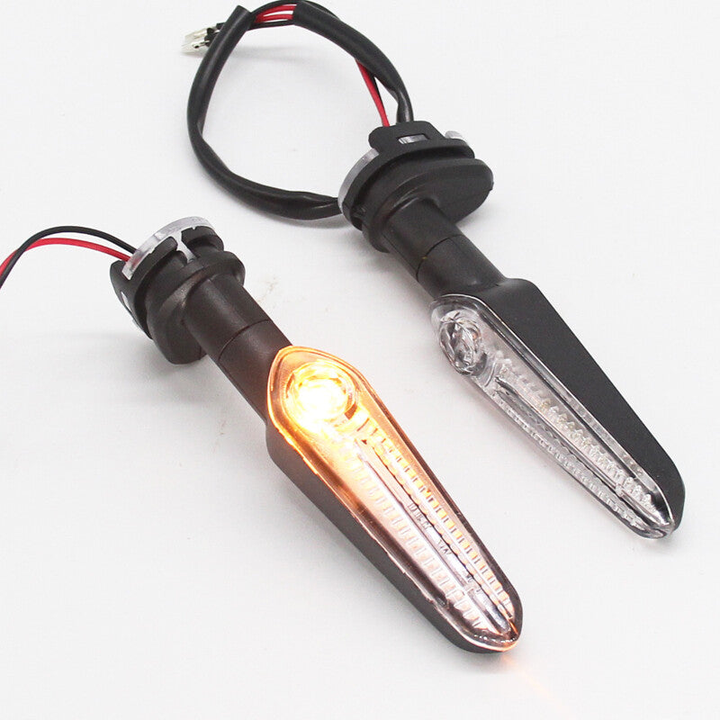 1 pair of 12-volt motorcycle/scooter turn signal indicator lights, amber color - n
