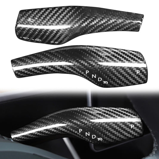 carbon fiber steering wheel paddle shifter trim cover for Model 3 / Y- n