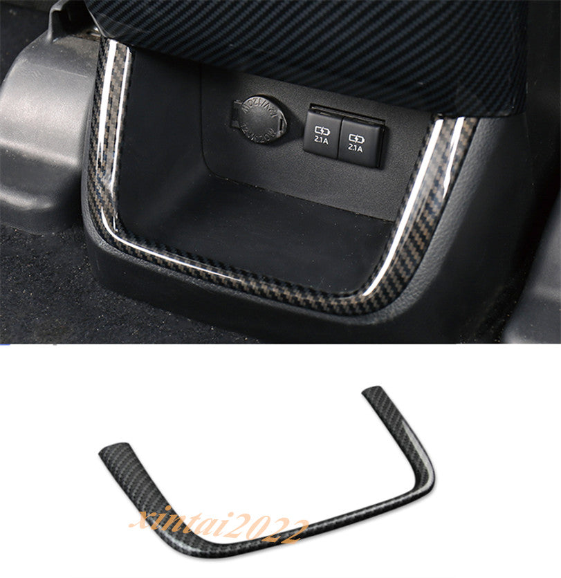 Carbon Fiber Rear Air Vent Outlet Lower Decor Trim for Toyota Highlander 2014-19