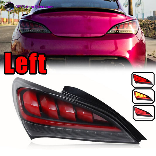 Left For 2010-2016 for Hyundai for Genesis Coupe Shiny Black Sequential LED Tail Lights