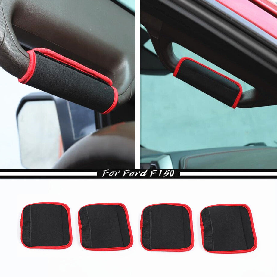 For 15 - 20 F150 Red A/B Pillar Handle Protection Soft Cloth Trim v
