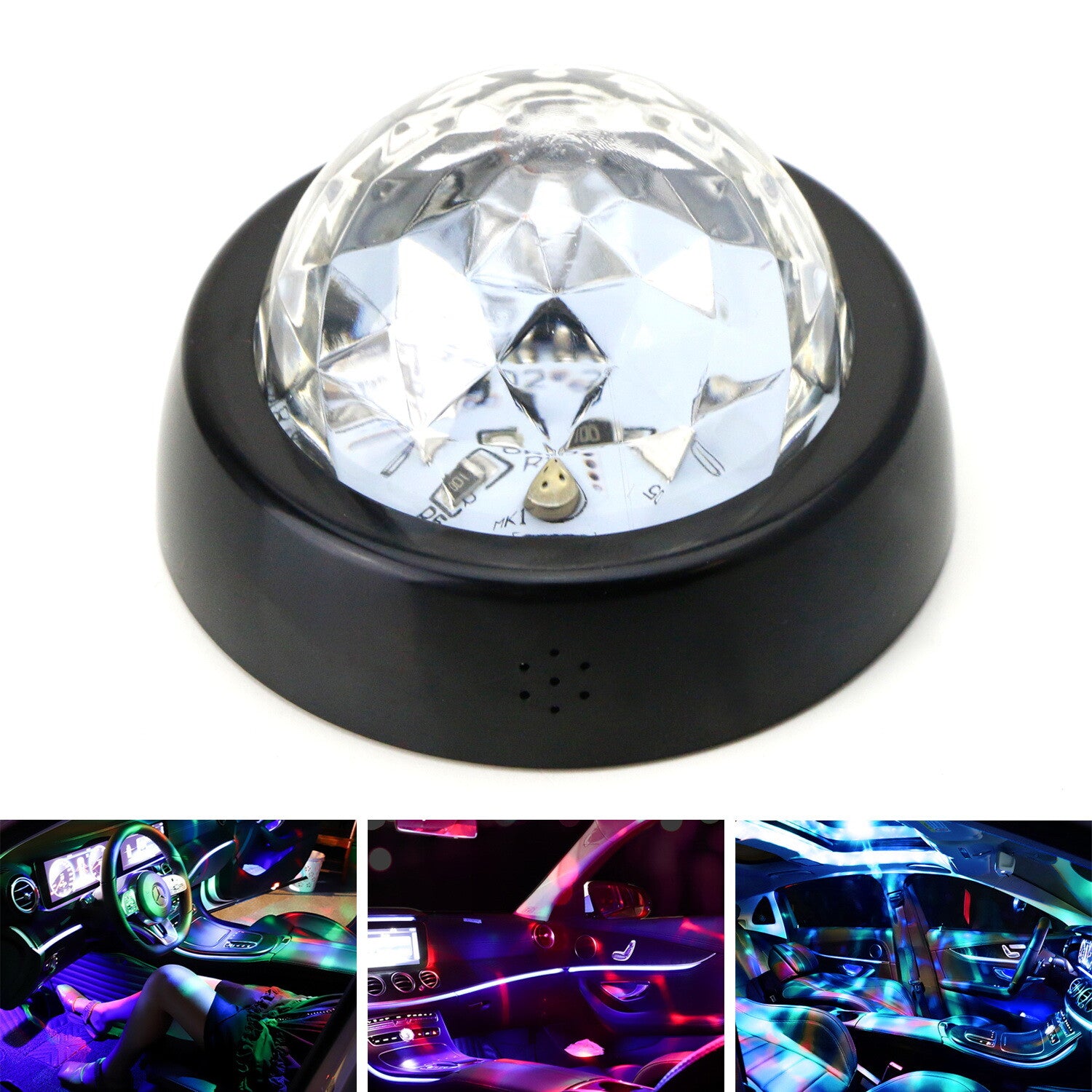 USB charging, sound activity, multi-color RGB LED internal DJ disco light ball - n