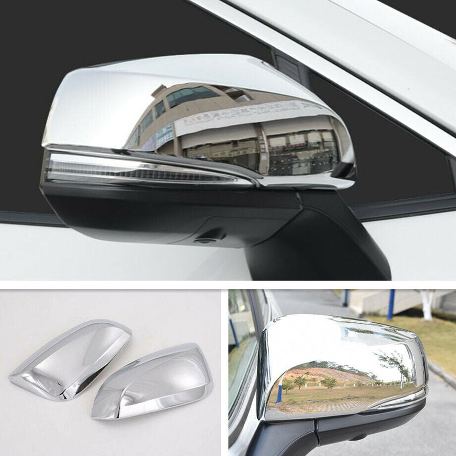 for Toyota Highlander 2020-2023 Chrome Side Door Rearview Mirror Cover Trim Cap