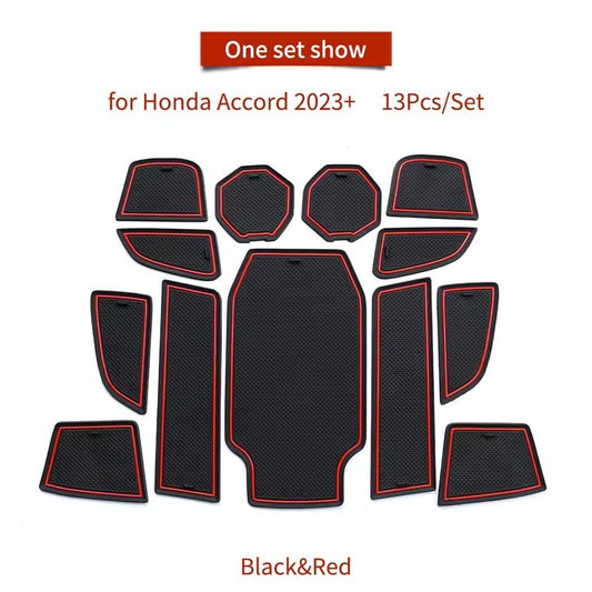 Anti-Slip Gate Slot Mat for Honda Accord 2023 Door Groove Pad Cup Holder