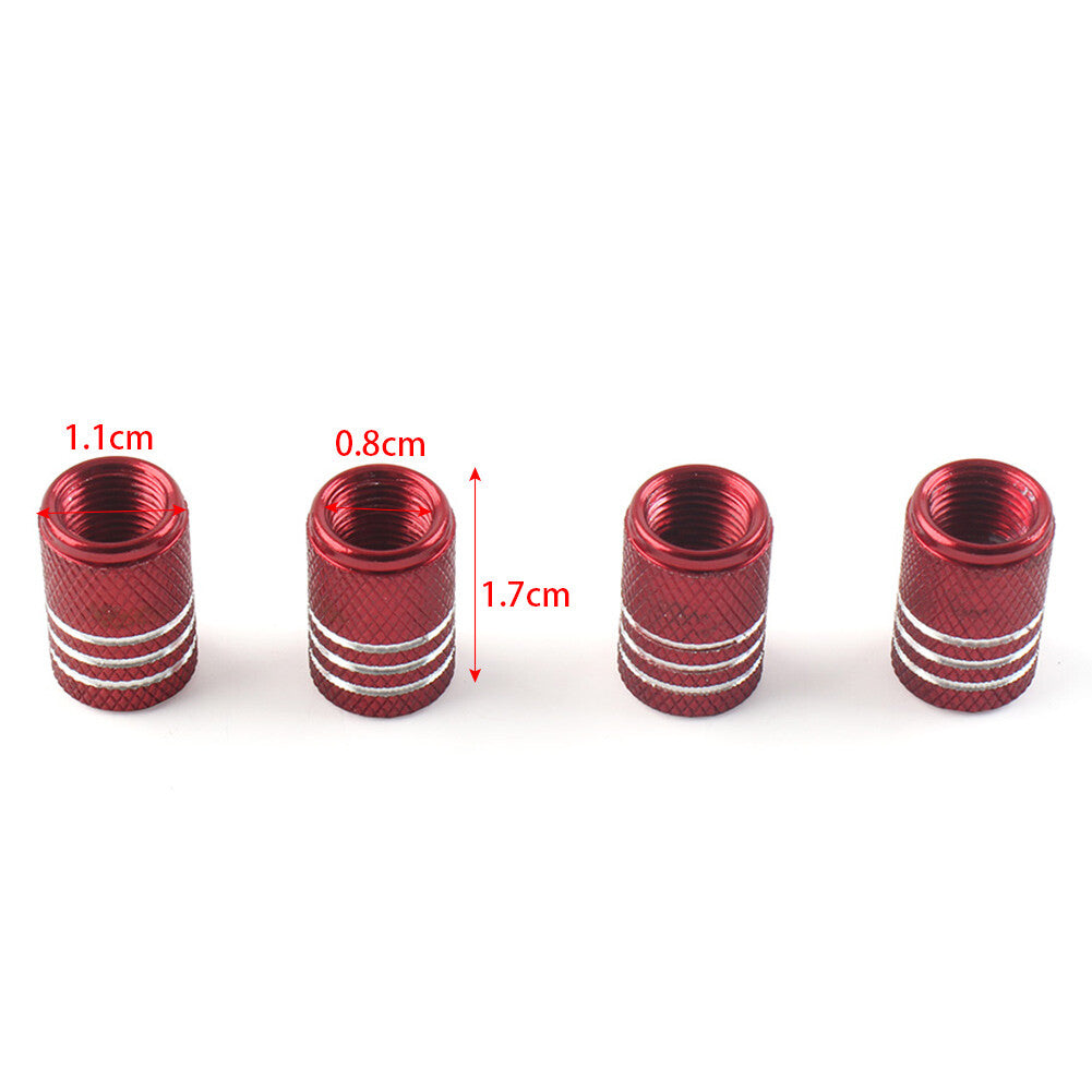 Tire Valve Stems Cap Knurling Style Tire Cap Alloy Tire Wheel Stem Air Valve Q