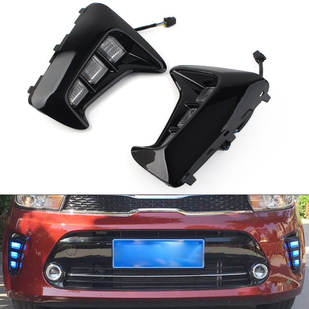 for KIA PEGAS 2018-2019 Waterproof Daytime Running Light DRL Daylight Fog Lamp