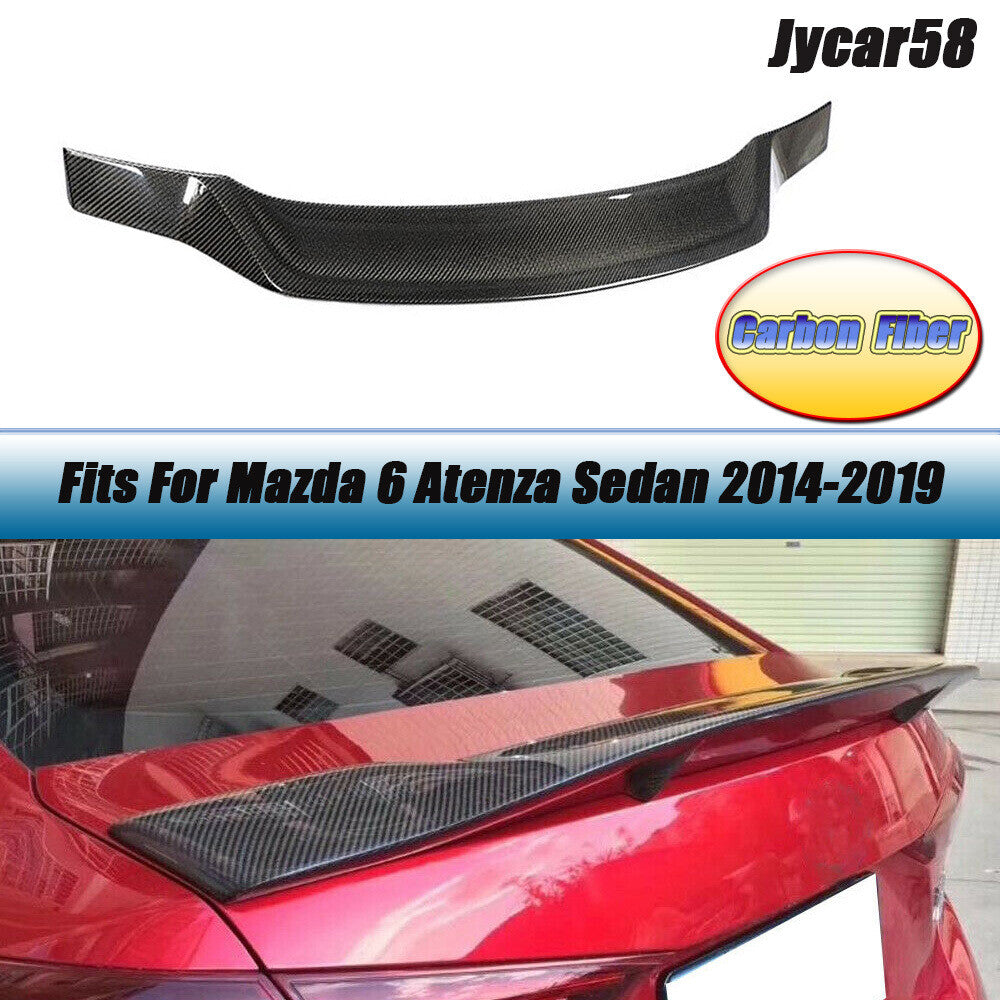 Real Carbon Rear Trunk Spoiler Lip Wing Spoiler for Mazda 6 ATENZA 2014-2019