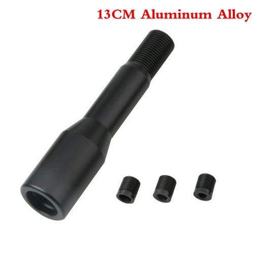 Black Alloy Car Shift Knob Extension For Manual Gear Shifter Lever 13cm Extended