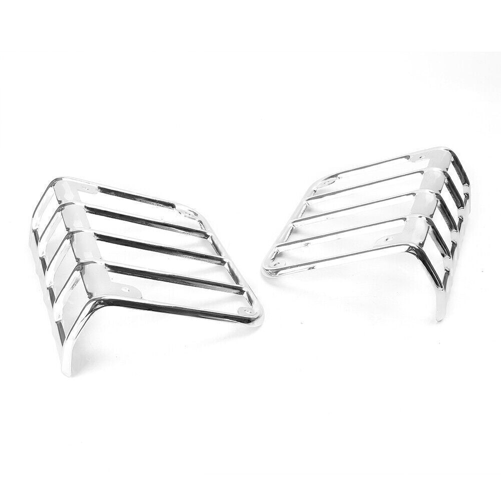 Pair Chrome Steel Rear Tail Light Guard Cover for JEEP for WRANGLER JK 2007-2016 Q