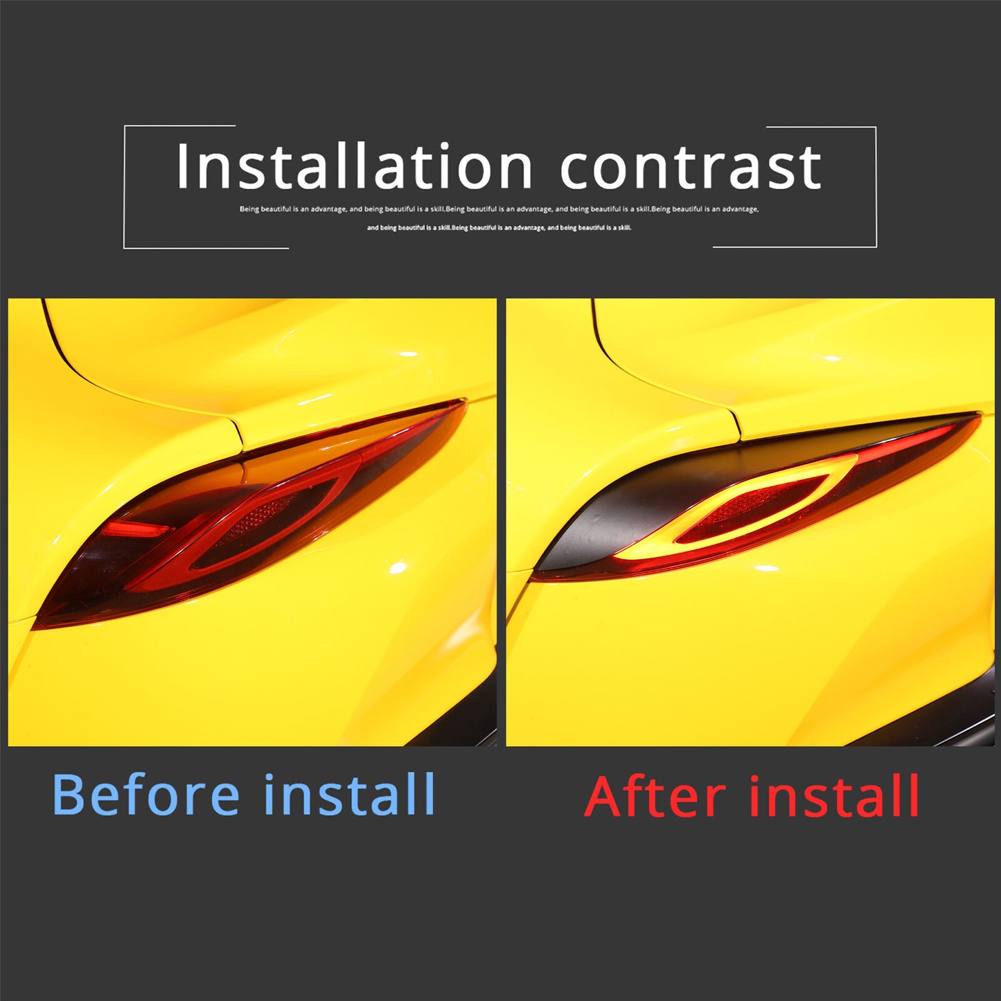 Suitable for 2020-2024 Supra SMOKE taillight rear deck eyelid overlay tinted vinyl decal Q