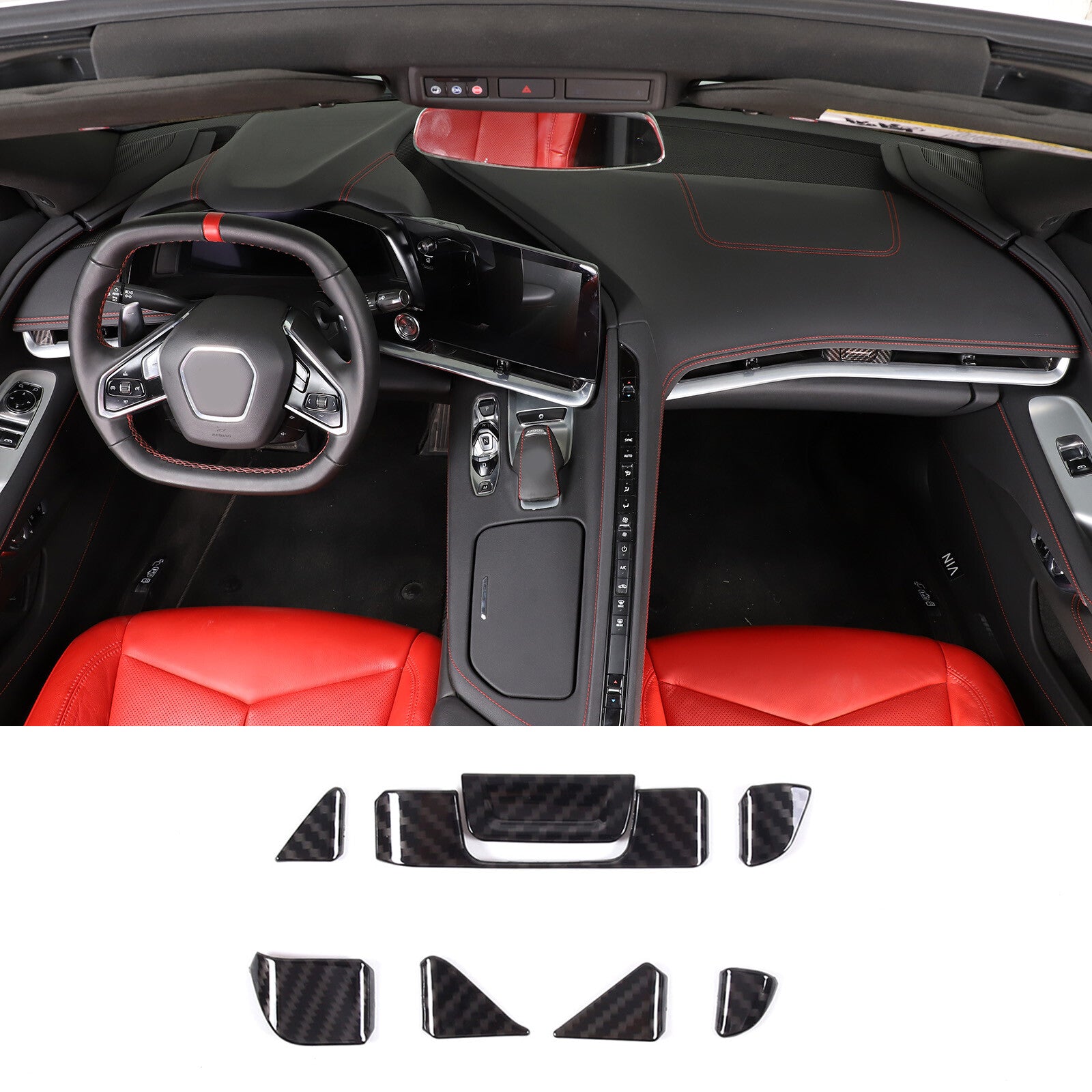 Matte Black Front and Rear Car Emblem Trim Ring for Subaru Forester 2022 2 pcs- v