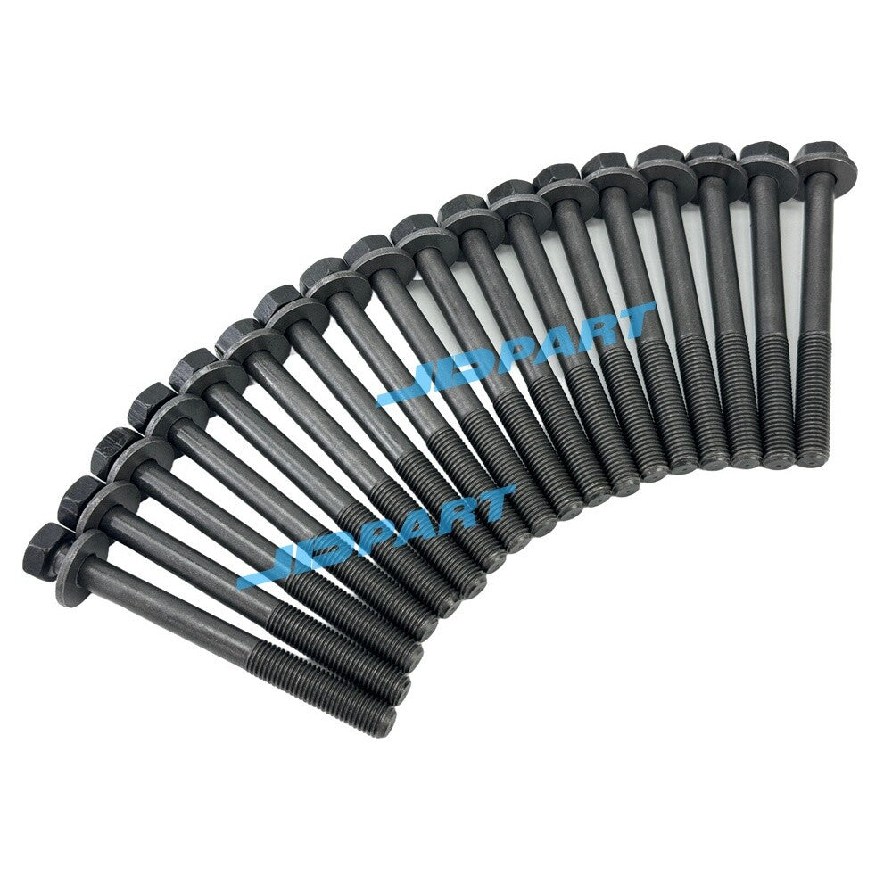 18-piece 4J1 cylinder head bolts for Isuzu excavator engine parts -