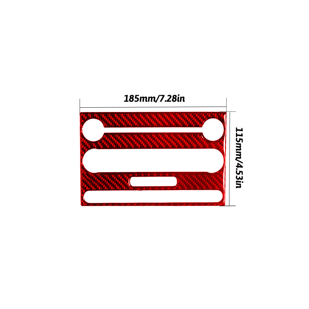 2Pcs Red Carbon Fiber Front Bumper Grille Cover Trim for Mazda 3 Axela 2017-2018 v