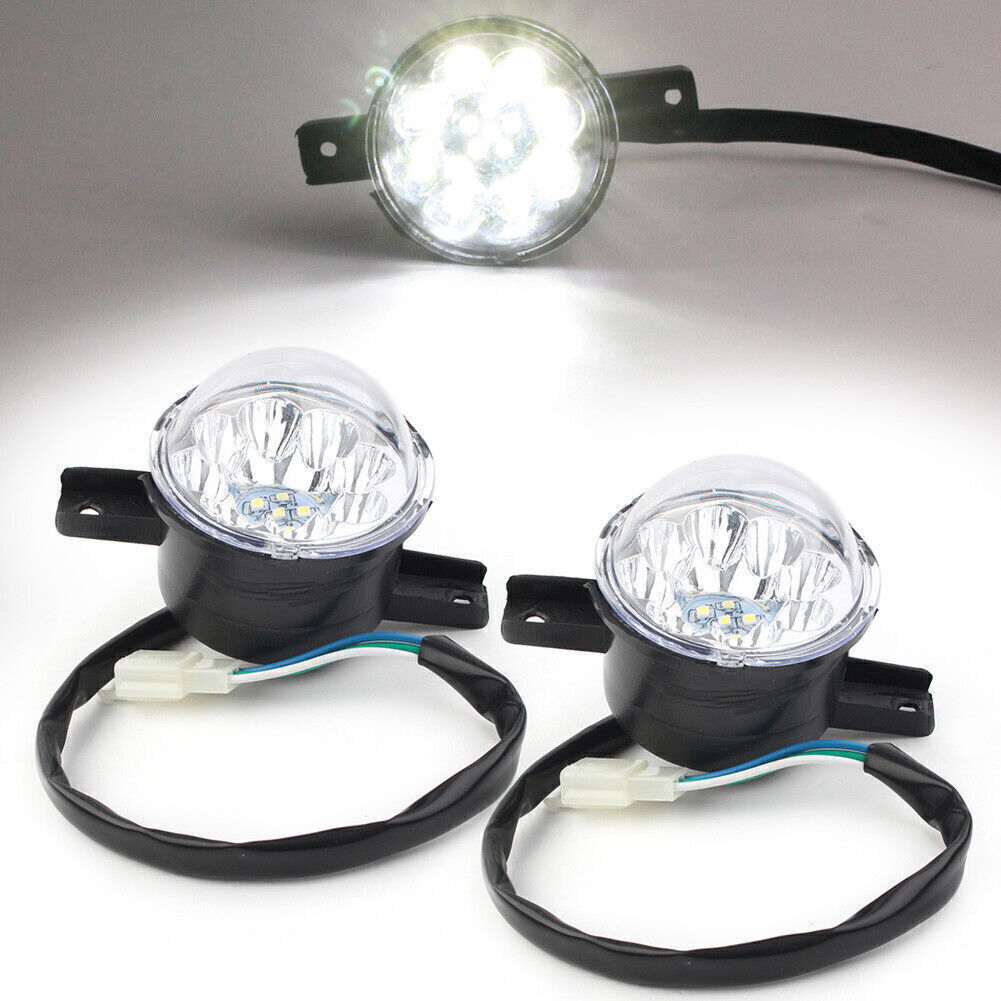 LED Headlight 3 wire Head Lamp ATV Quad 110 125CC Taotao Coolster Gokart Pair US