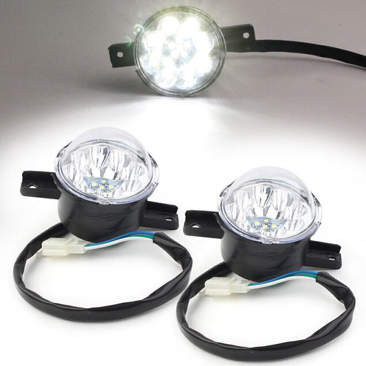 LED Headlight 3 wire Head Lamp ATV Quad 110 125CC Taotao Coolster Gokart Pair US