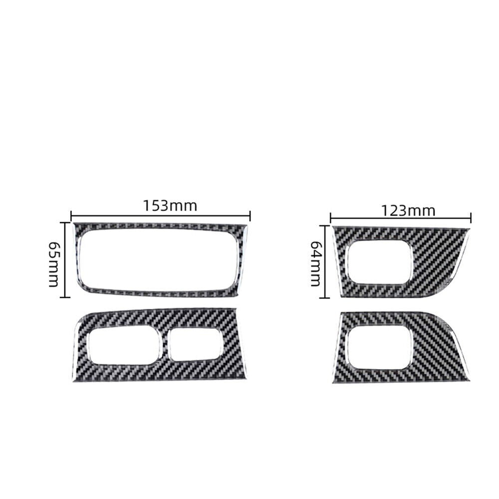 4x Carbon Fiber Window Lift Control Cover Trim For Taycan 2019-2022 New n
