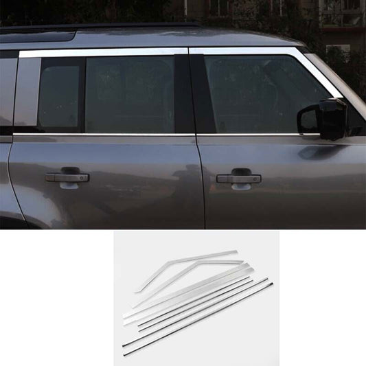 Window Upper Molding Strips Chrome Steel for Land Rover for Defender 110 2020-2023 n