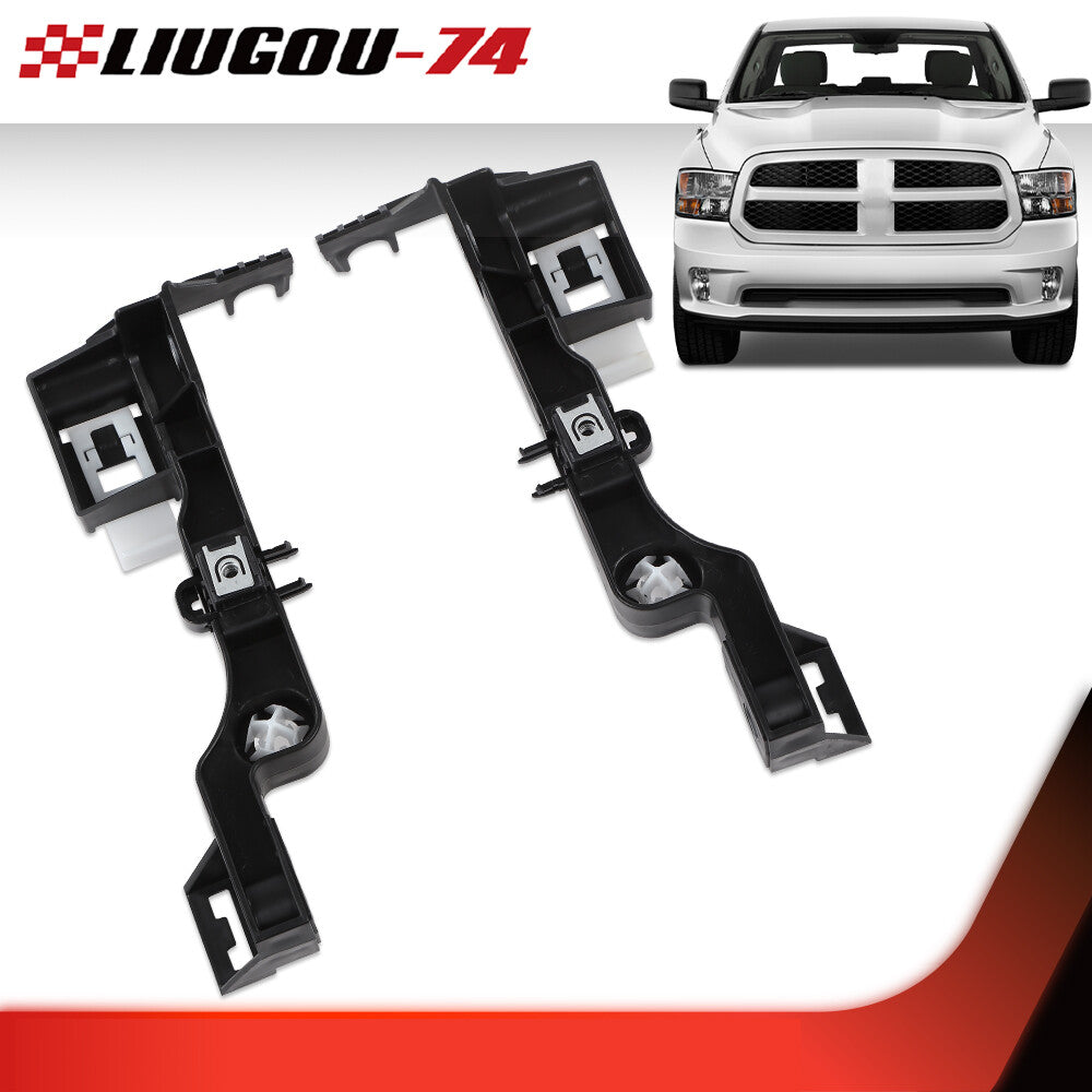 Fits 09 - 20 for Dodge for Ram One pair of headlight mounting brackets driver and passenger - v