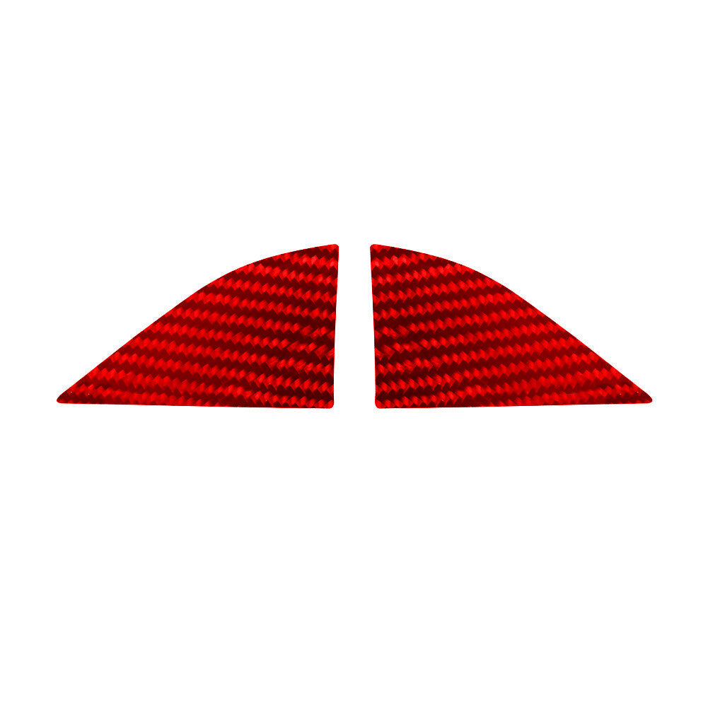 Red carbon fiber front pillar panel trim caps for the for Hyundai for Veloster JS 2019 - 2022