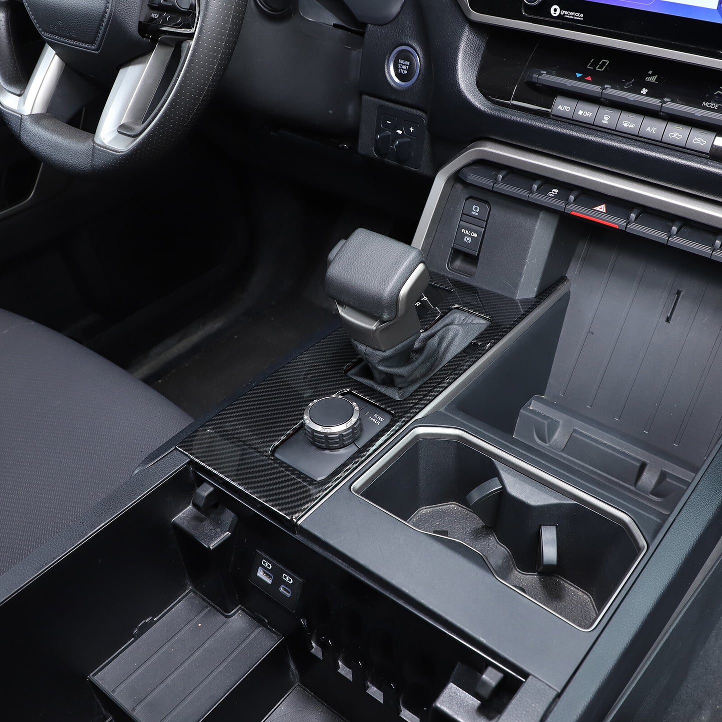 Pearwood ABS Dashboard Air Socket Frame Trim for Tacom@ 2016-20 2 pcs- v