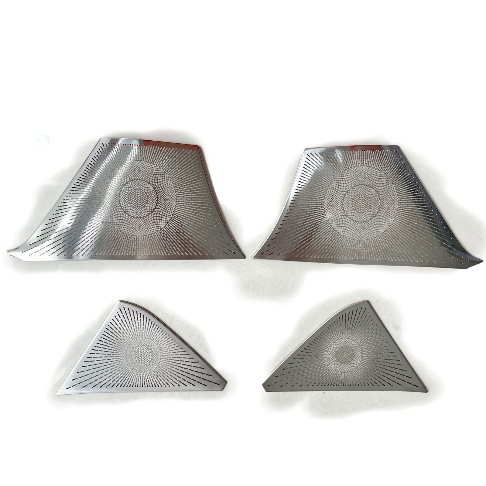 4P Silver Steel Inner Door Handle Speaker Cover Trim Decor for Mazda CX-50 23-25