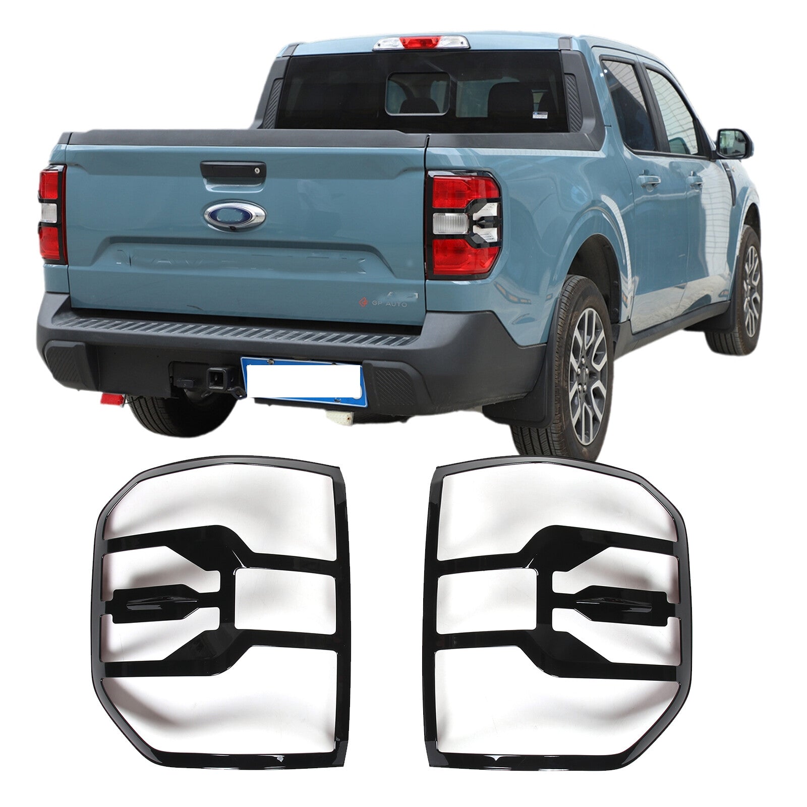 Gloss black taillight bezel cover trim  for ford  Maverick 2022 - 2024 dual-model