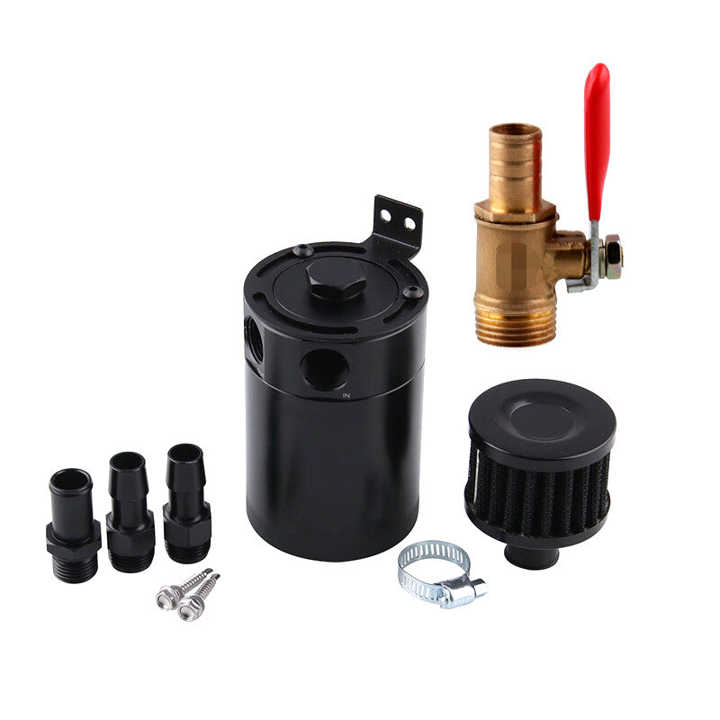 Universal aluminum oil separator for confusing oil tanks, black oil separator + drain valve - n
