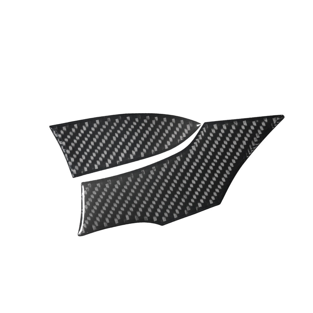 2Pcs Carbon Fiber Left Of Climate Control Cover Trim for Ford Fiesta 2011-2015