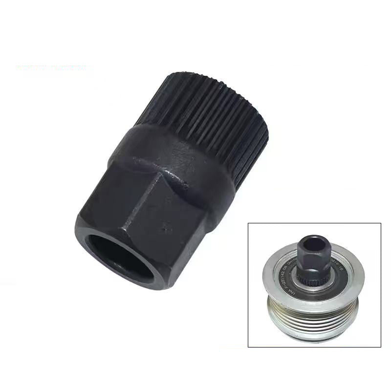 A set of tools for removing one-way pulleys from car alternators - n