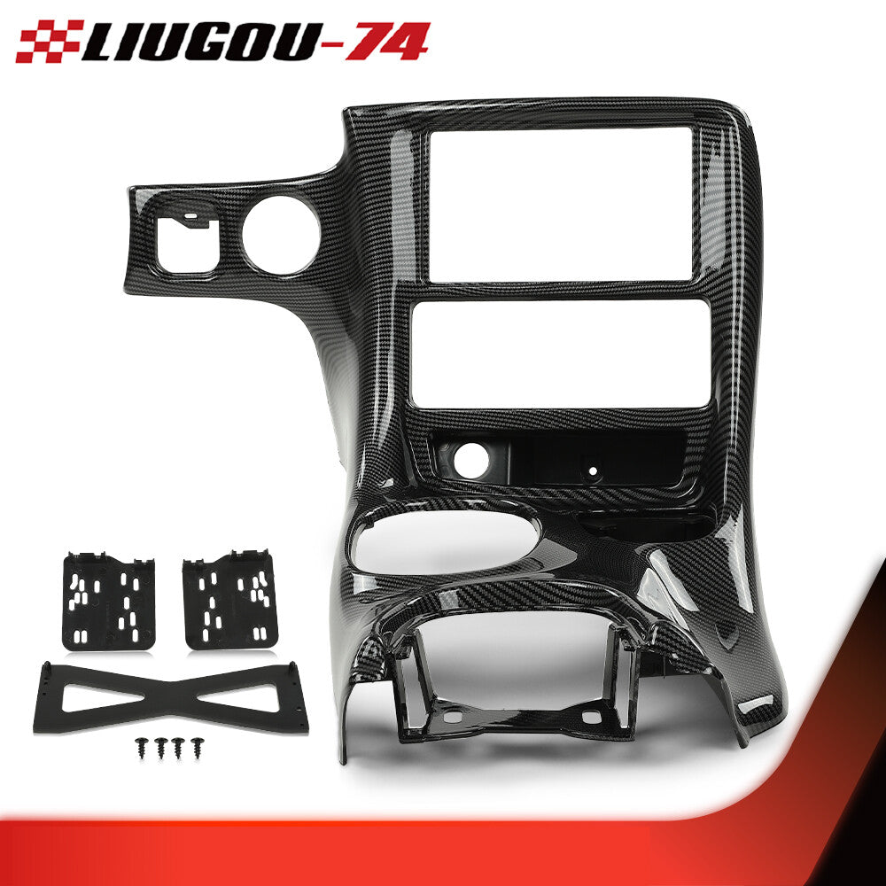 Suitable for 1997-2004 for Corvette C5 carbon fiber style dual Din Dash radio frame kit- v