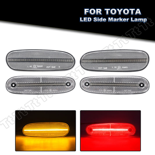 Suitable for 93 - 98 for Supra Mk4 LED front and rear bumper side marker lights clear lens - v
