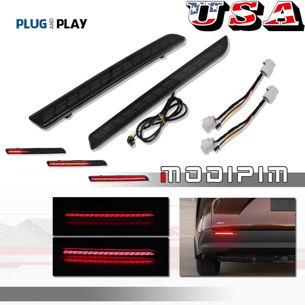 Suitable for Sienna 2021-2023 sequential reflector LED brake signal lights fog lights- v